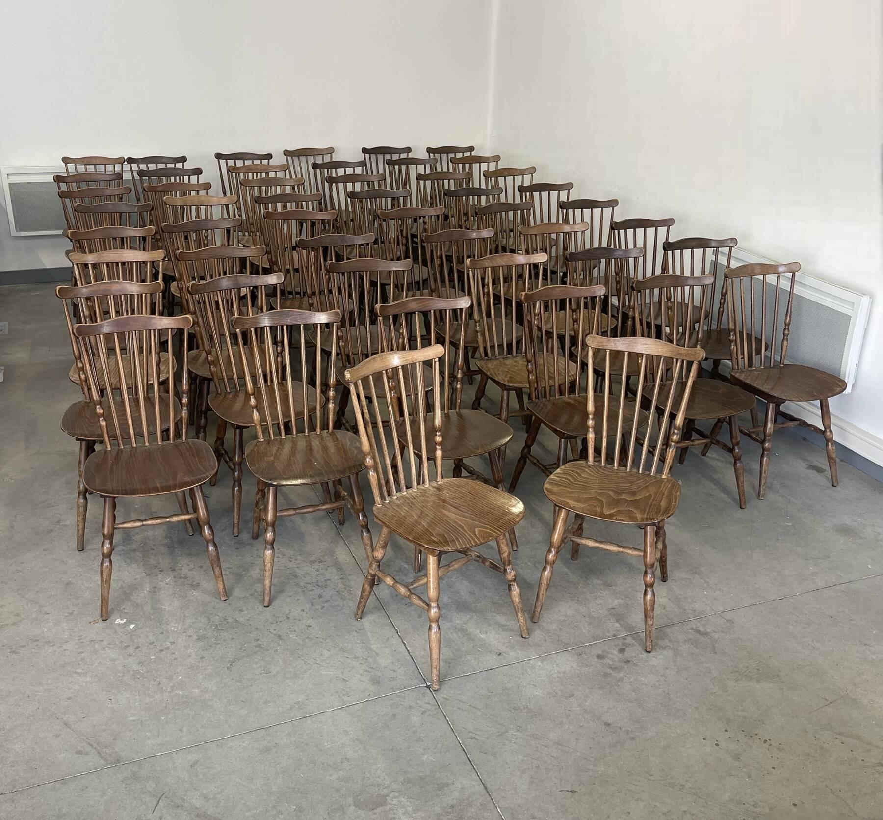 Lot of 50 Baumann bistro chairs model Tacoma 60s/70s France