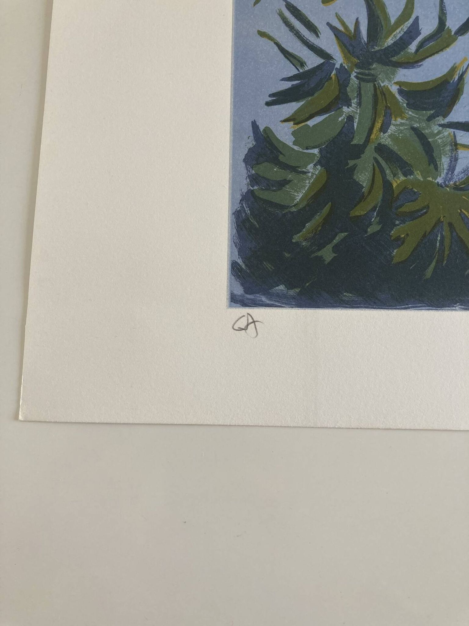 Lithograph signed by the French artist Victor ZAROU - Coastal view