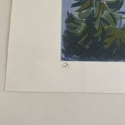 Lithograph signed by the French artist Victor ZAROU - Coastal view