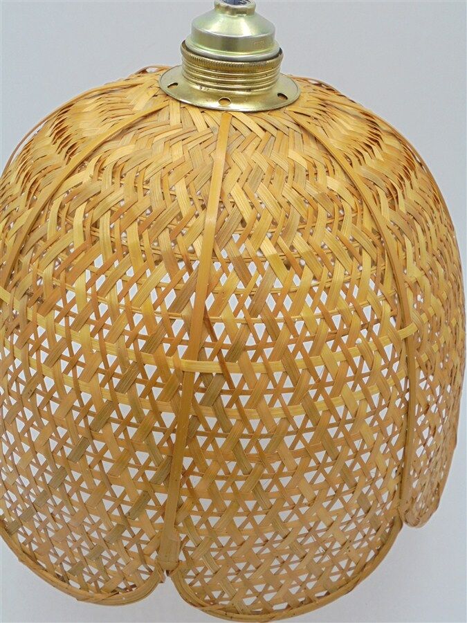 Vintage wicker lamp