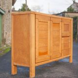 Buffet bois massif de la maison Regain, meuble de rangement bois, meuble de salon, meuble vintage