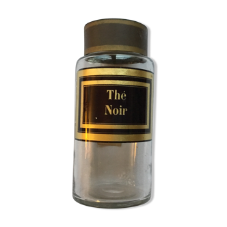 Black tea apothecary bottle