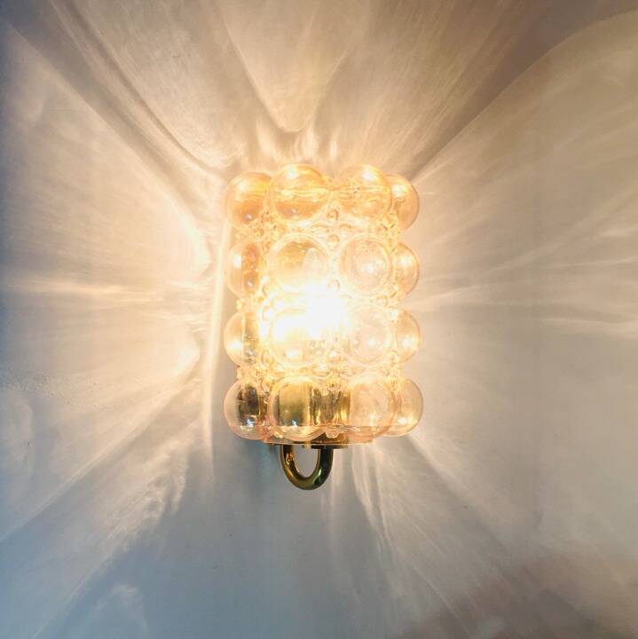 Set of 4 Mid-Century Bubble Glass Wall Lights - H. Tynell, Limburg, 1960s