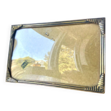Cadre photo art deco en métal doré 14,5 cm x 9 cm verre convexe