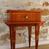 Bedside table or sofa end table in wood veneer, Scandinavian style, 1960s-1970s