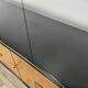 Art Decò Sideboard in Mahogany and Maple with Black Glass and Brass Finishi