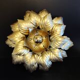 Wall lamp golden leaves 3 corollas