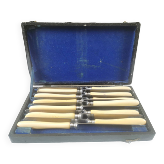 Box of 12 antique dessert knives