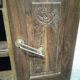 Art deco wood and marble bedside table