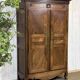 19th-century Breton wardrobe in oak and chestnut.