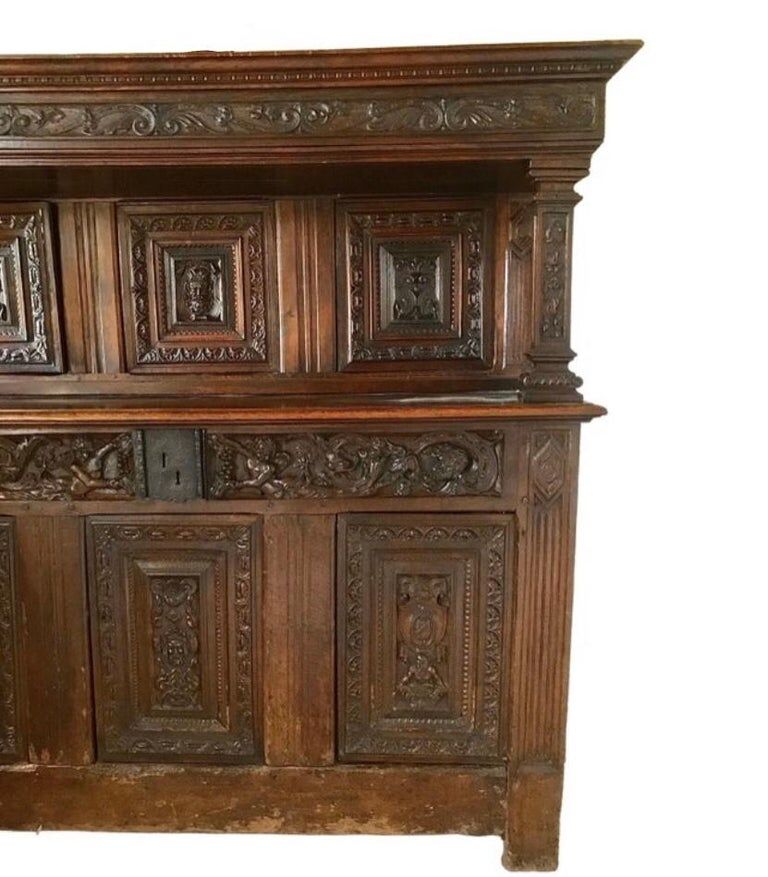 Buffet-credence cabinet deux corps renaissance 16th century france