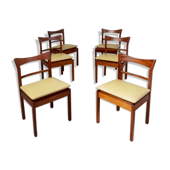 Set of 6 danish teak dining chairs