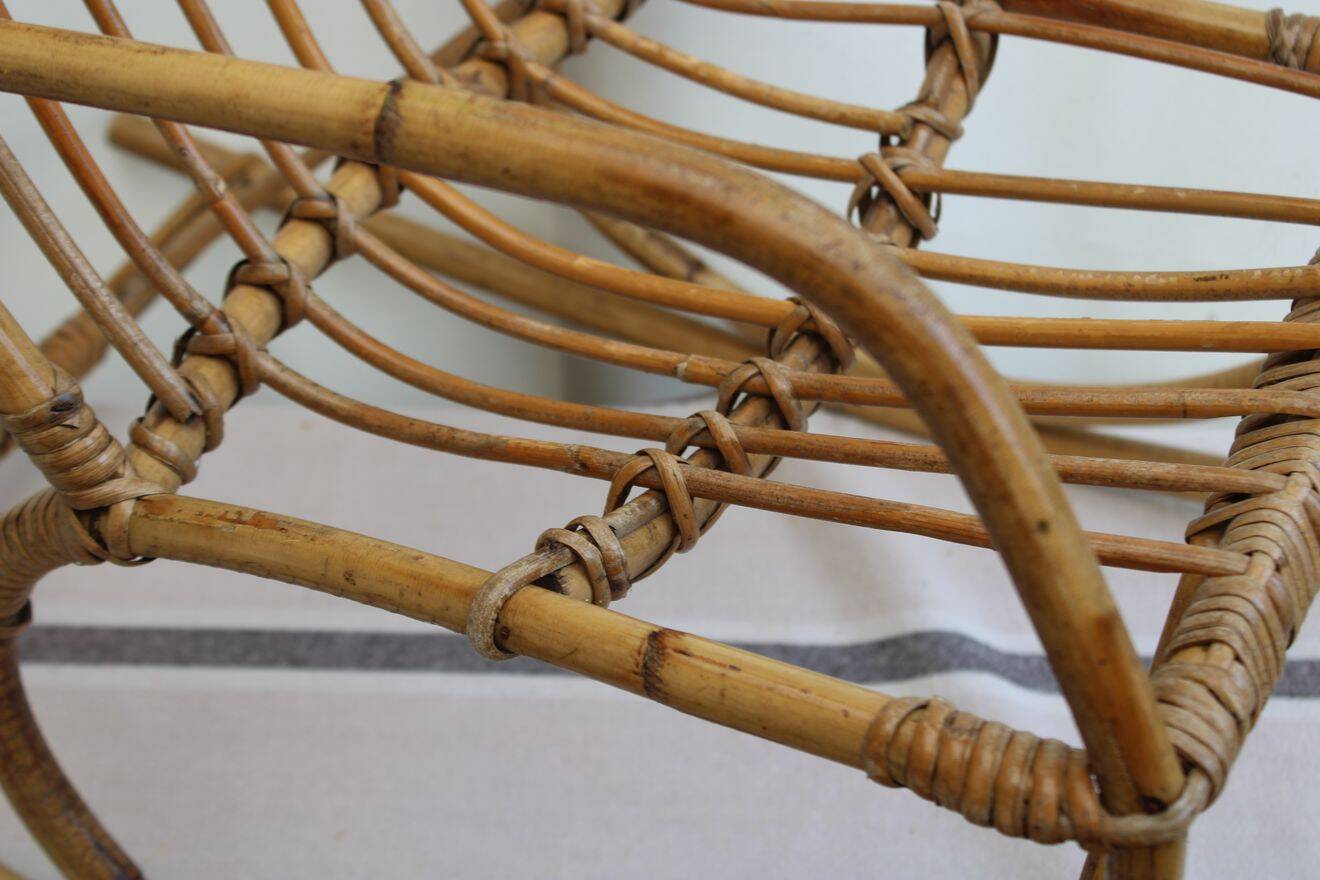 Chaise enfant en rotin
