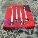 Set of 4 Minileuchter candlesticks BMF style Nagel vintage 1970