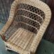 Fauteuil vintage rotin et osier