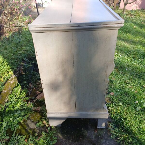 Petite commode de chambre ancienne patiné 3 tiroirs