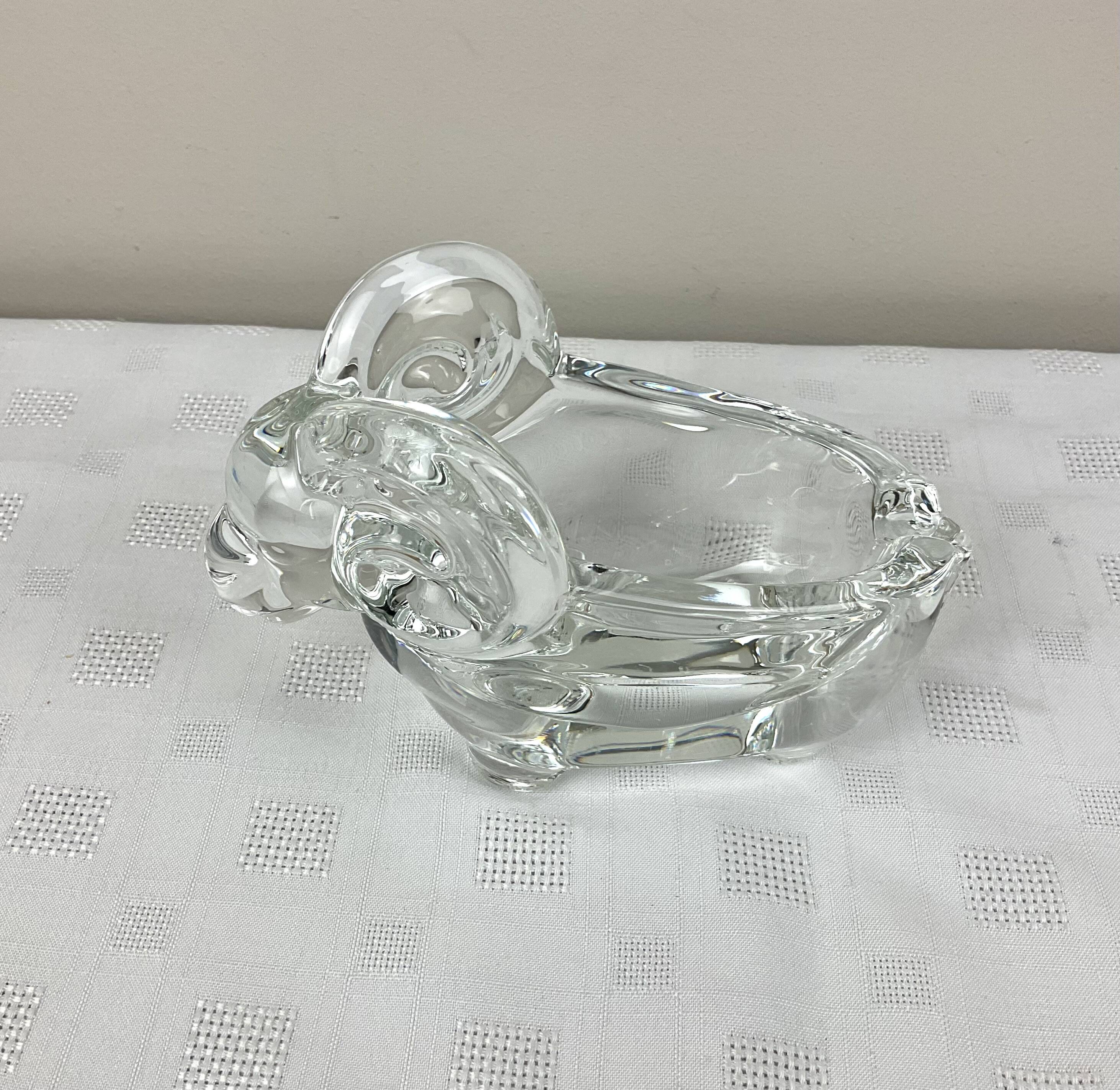 Solid crystal ram ashtray