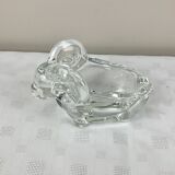 Solid crystal ram ashtray