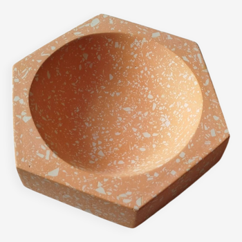 La rosca - peach fuzz terrazzo hexagonal storage tray