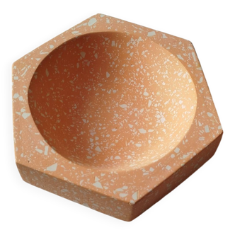 La rosca - peach fuzz terrazzo hexagonal storage tray