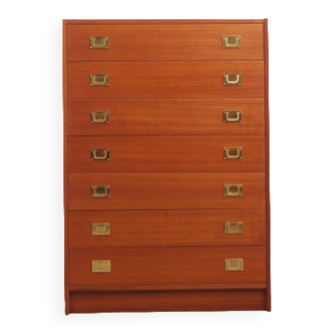 Teak chest of drawers, Danish design, 1970s, made in Denmark