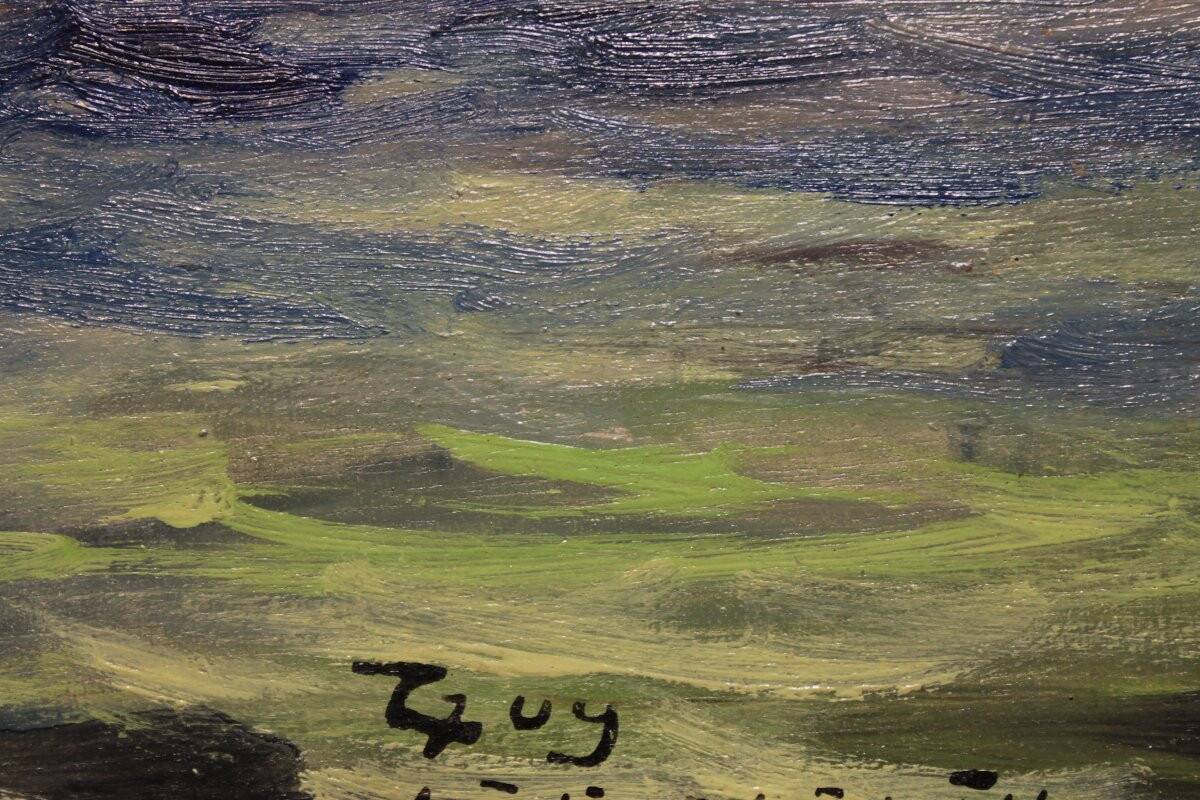 Marine painting by Guy Le Florentin - Notre-Dame de la Garde, Marseille