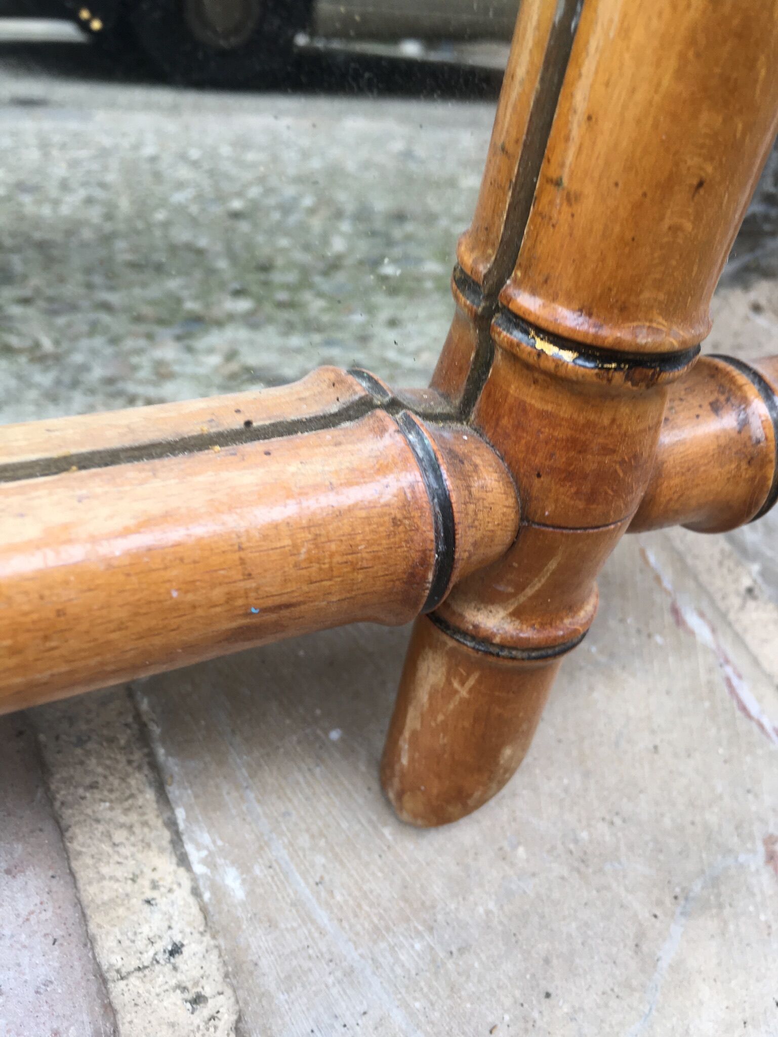 Bamboo imitation wooden mirror 56 x 43