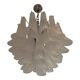 Clear “Selle Seghettate” Murano Glass Candlestick