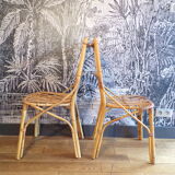 Pair of vintage wicker chairs