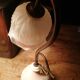 Retro lamp in brass and pink ceramic