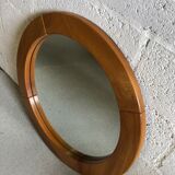 Round mirror in solid elm Maison Regain