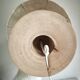 Herbarium lamp, turned wooden base, vintage bohemian