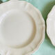 Sarreguemines plates, Digoin model, off-white color