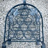 Porte-bouteille ancien en fer forgé