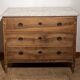 Antique solid wood and marble commode