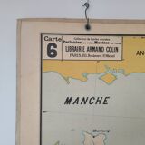 Vidal-lablache France school map channels n 6