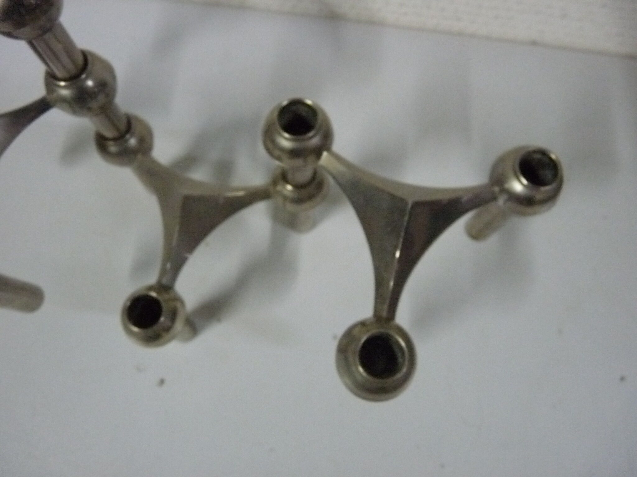 Lot of 4 chrome Nagel candlesticks