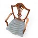 6 x English mahogany Hepplewhite chairs / 1920s