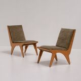 Pair of Dordrecht Chairs by Wim Van Gelderen for Spectrum, the Netherlands 1950s