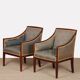 Pair of armchairs in the style of Jean-Michel Frank from the 1930s-1940s.