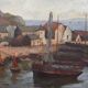 Painting "The Port of Camaret", oil on canvas, signed H. Callot – early 20th century