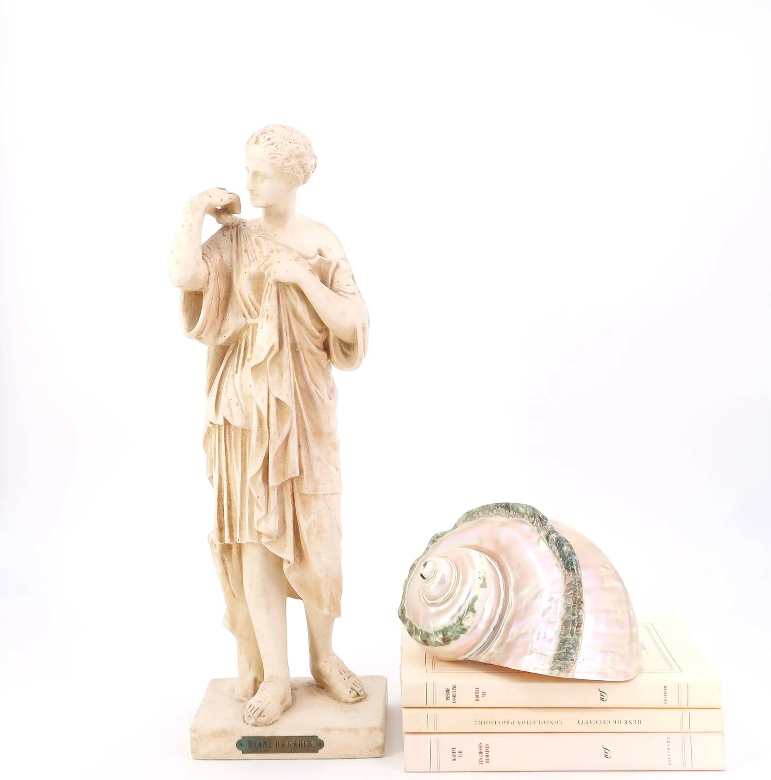 Classical female plaster sculpture by Diane de Gabis