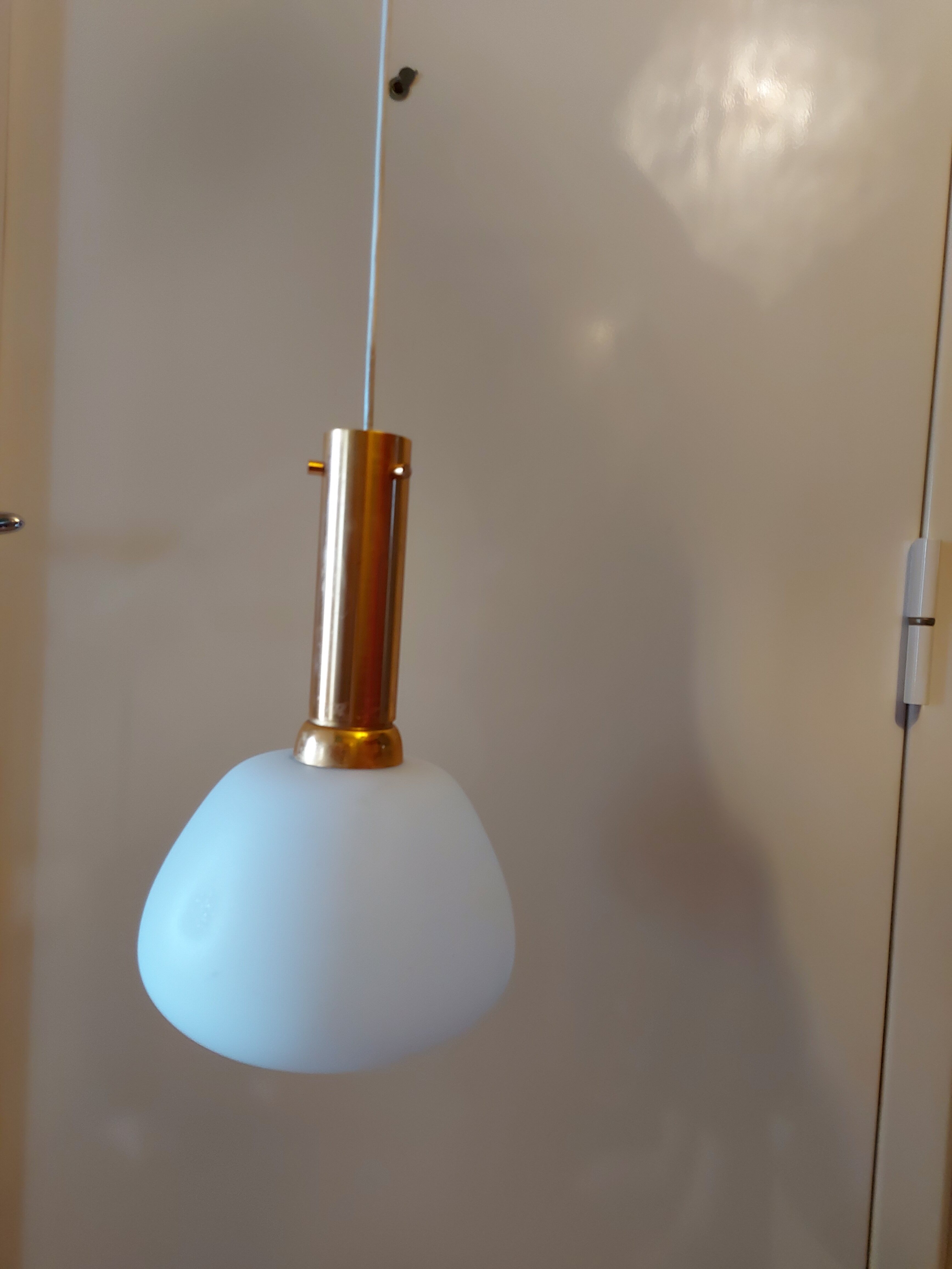 Hanging design white opaline