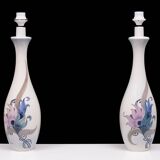 Pair Large Ceramic Table lamps Schoonhoven Plateel 1970s