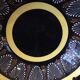 Henriot quimper fruit cup yellow black and white