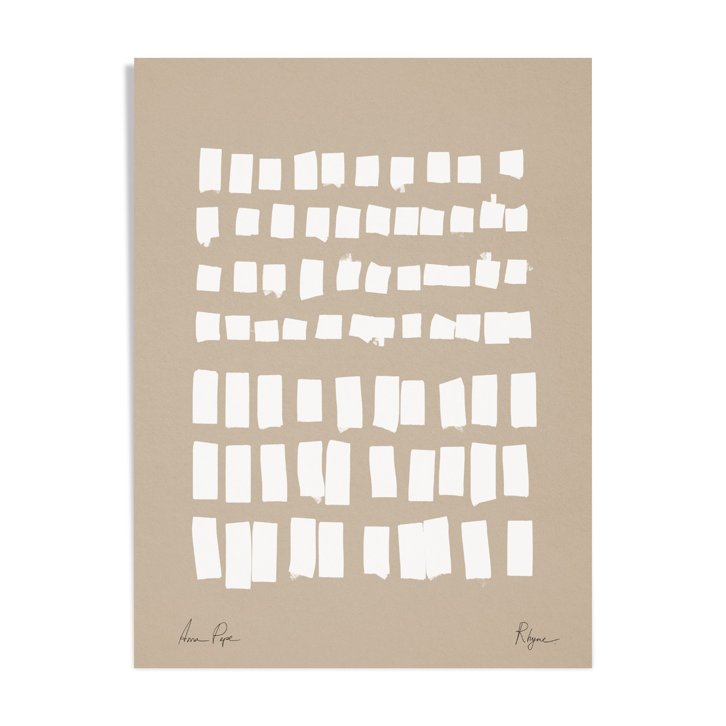 Abstract beige giclee print, 50x70cm