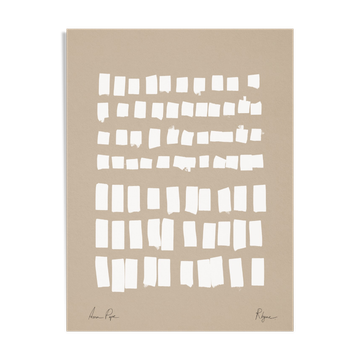 Impression abstraite beige giclée, 50x70cm