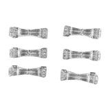 6 porte couteaux en verre stylisé forme de noeud