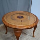 Table basse plateau canné
