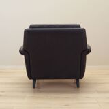 Brown leather armchair, Danish design, 1960s, designer: Aage Christiansen,